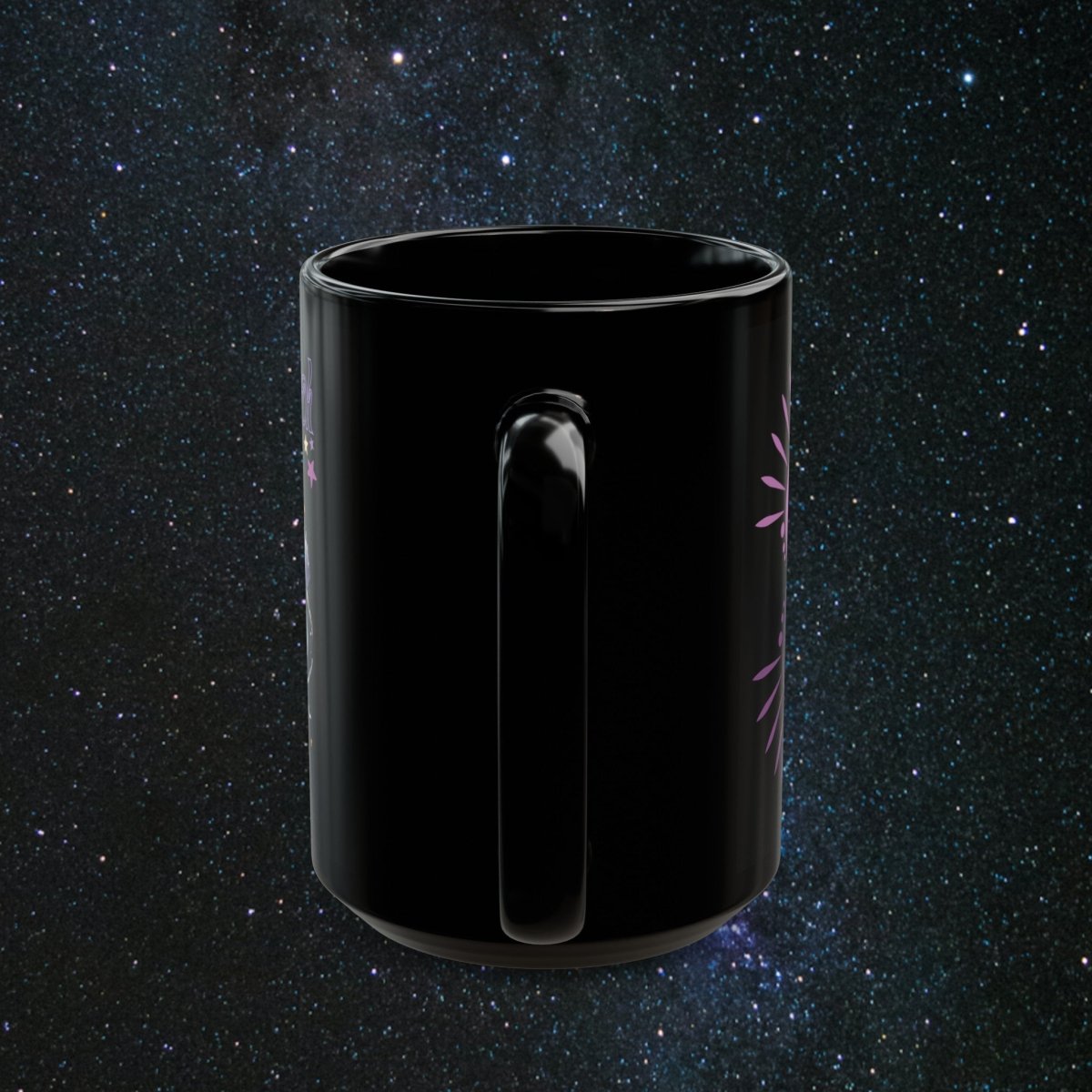 Cat Spirit Animal Black Mug - MindLight Apparel - Cat Spirit Animal Black Mug - 15oz - 