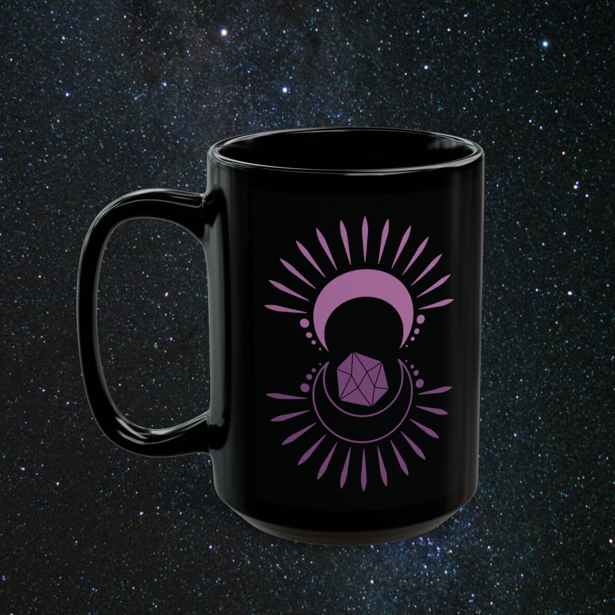 Cat Spirit Animal Black Mug - MindLight Apparel - Cat Spirit Animal Black Mug - 15oz - 