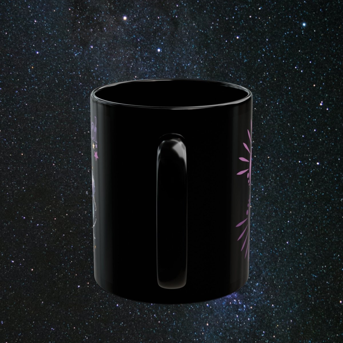 Cat Spirit Animal Black Mug - MindLight Apparel - Cat Spirit Animal Black Mug - 15oz - 