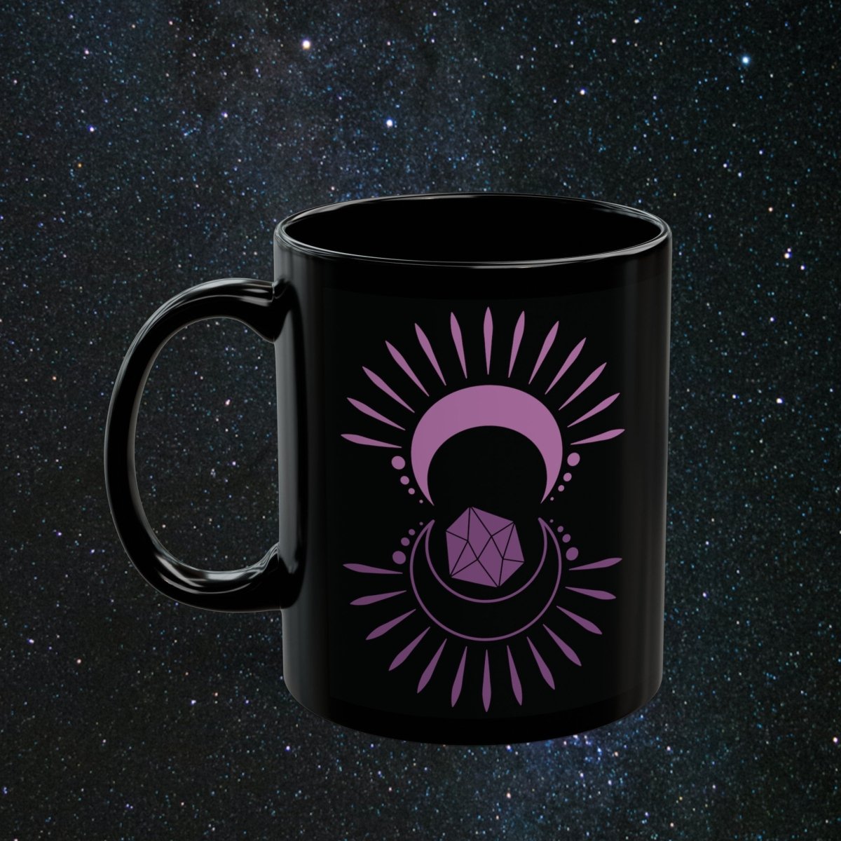 Cat Spirit Animal Black Mug - MindLight Apparel - Cat Spirit Animal Black Mug - 15oz - 