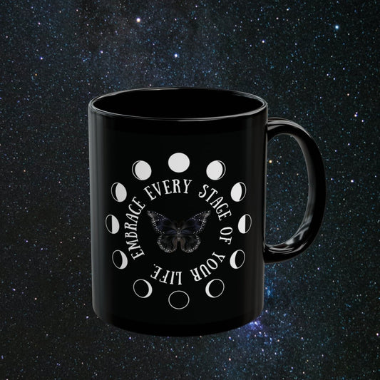 Chrysalis Black Mug - MindLight Apparel - Chrysalis Black Mug - 11oz - -