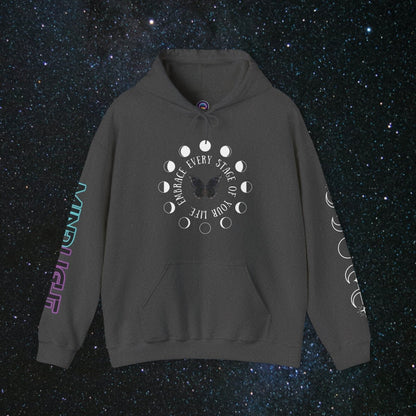 Chrysalis Women's Pullover Hoodie - MindLight Apparel - Chrysalis Women's Pullover Hoodie - Dark Heather - S -