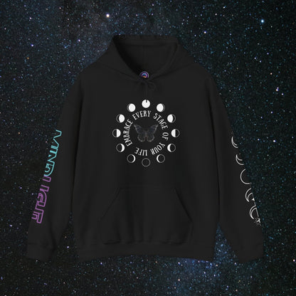 Chrysalis Women's Pullover Hoodie - MindLight Apparel - Chrysalis Women's Pullover Hoodie - Black - S -