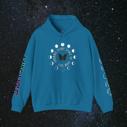 Chrysalis Women's Pullover Hoodie - MindLight Apparel - Chrysalis Women's Pullover Hoodie - Antique Sapphire - S -