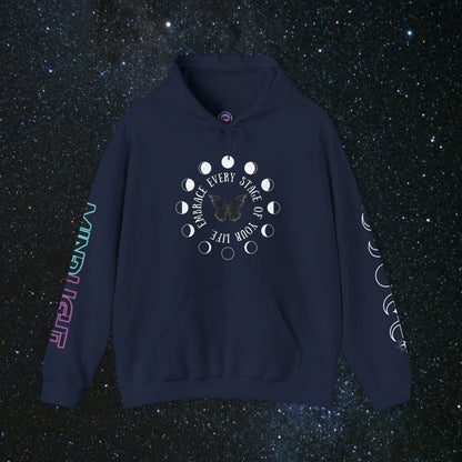 Chrysalis Women's Pullover Hoodie - MindLight Apparel - Chrysalis Women's Pullover Hoodie - Navy - S -