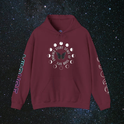 Chrysalis Women's Pullover Hoodie - MindLight Apparel - Chrysalis Women's Pullover Hoodie - Maroon - S -
