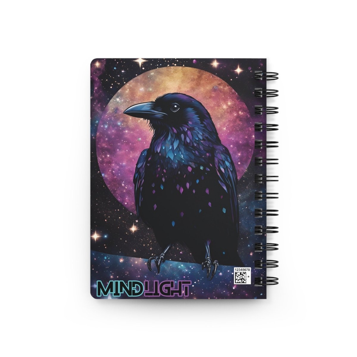 Cosmic Crow Spiral Notebook - MindLight Apparel - Cosmic Crow Spiral Notebook - One Size - 