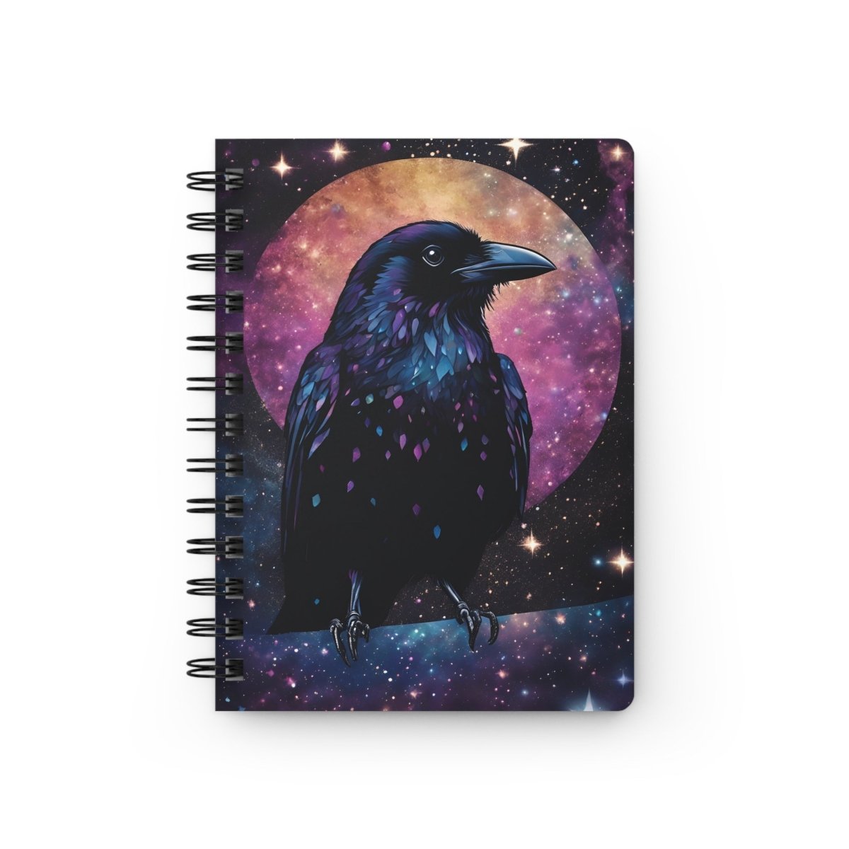 Cosmic Crow Spiral Notebook - MindLight Apparel - Cosmic Crow Spiral Notebook - One Size - 