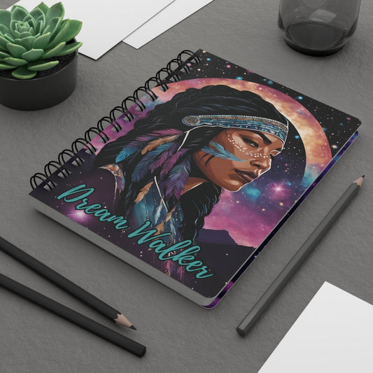 Cosmic Dream Walker Spiral Notebook - MindLight Apparel - Cosmic Dream Walker Spiral Notebook - One Size - 