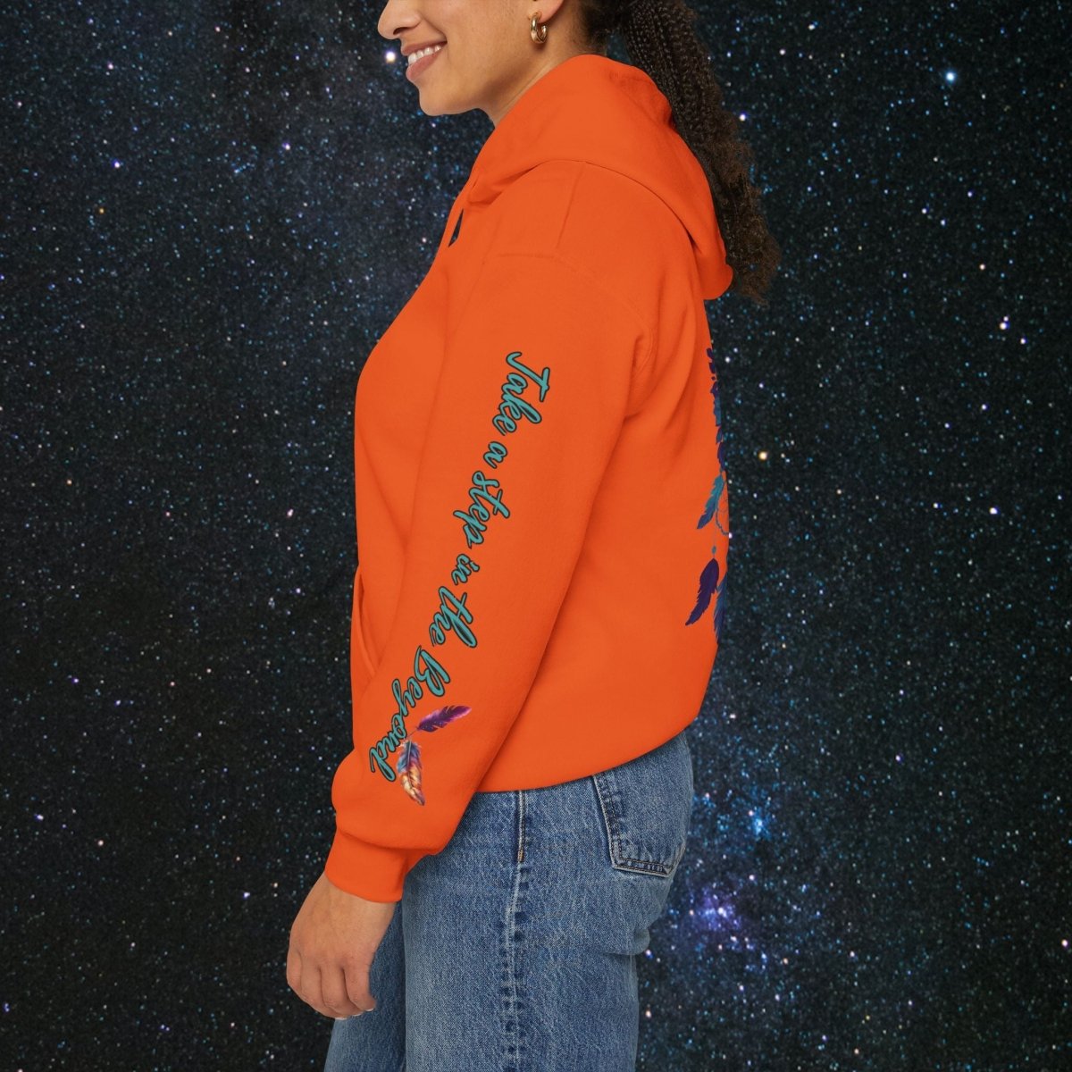 Cosmic Dream Walker - Women's Pullover Hoodie - MindLight Apparel - Cosmic Dream Walker - Women's Pullover Hoodie - Dark Chocolate - S - 