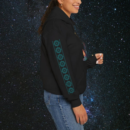 Cosmic Dream Walker - Women's Pullover Hoodie - MindLight Apparel - Cosmic Dream Walker - Women's Pullover Hoodie - Dark Chocolate - S - 