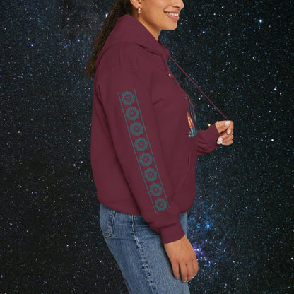 Cosmic Dream Walker - Women's Pullover Hoodie - MindLight Apparel - Cosmic Dream Walker - Women's Pullover Hoodie - Dark Chocolate - S - 