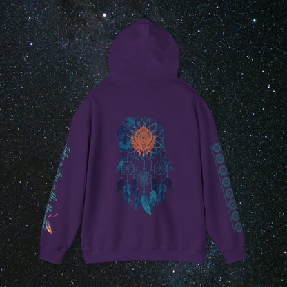 Cosmic Dream Walker - Women's Pullover Hoodie - MindLight Apparel - Cosmic Dream Walker - Women's Pullover Hoodie - Dark Chocolate - S - 