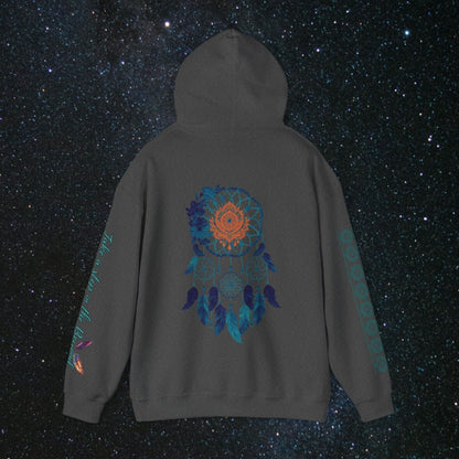 Cosmic Dream Walker - Women's Pullover Hoodie - MindLight Apparel - Cosmic Dream Walker - Women's Pullover Hoodie - Dark Chocolate - S - 