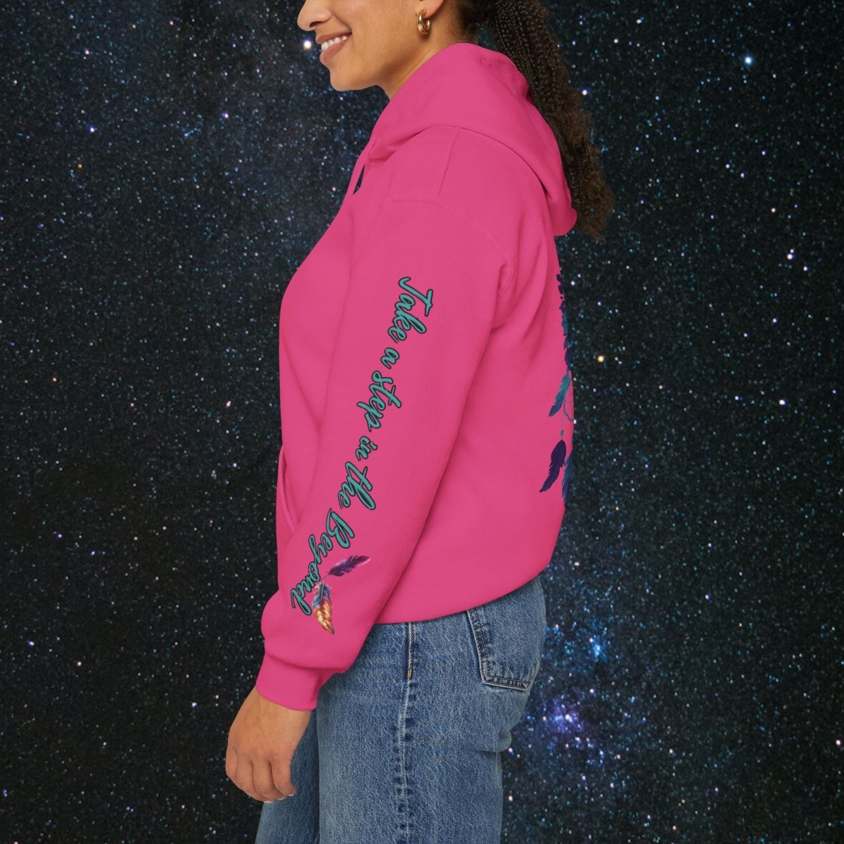 Cosmic Dream Walker - Women's Pullover Hoodie - MindLight Apparel - Cosmic Dream Walker - Women's Pullover Hoodie - Dark Chocolate - S - 
