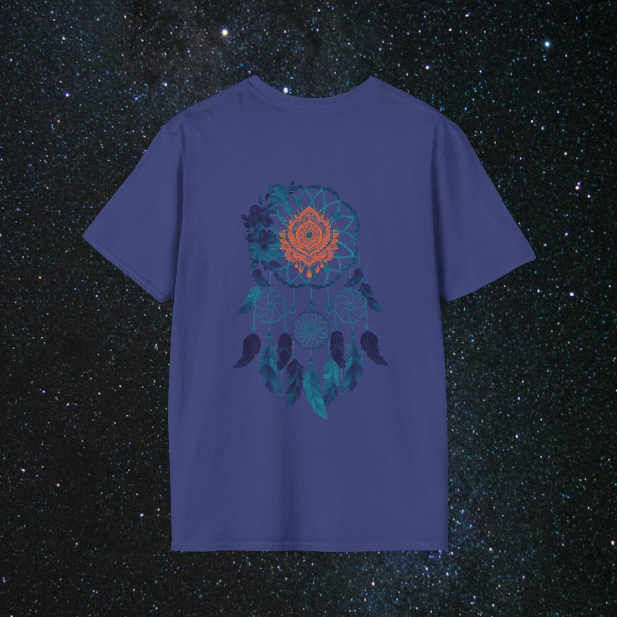 Cosmic Dream Walker - Women's Softstyle T - Shirt - MindLight Apparel - Cosmic Dream Walker - Women's Softstyle T - Shirt - Sky - S - 