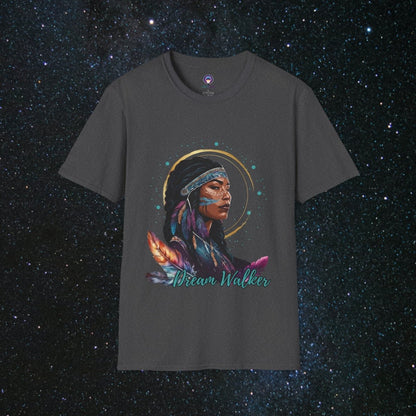 Cosmic Dream Walker - Women's Softstyle T - Shirt - MindLight Apparel - Cosmic Dream Walker - Women's Softstyle T - Shirt - Dark Heather - 4XL - 