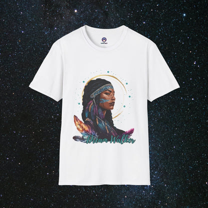 Cosmic Dream Walker - Women's Softstyle T - Shirt - MindLight Apparel - Cosmic Dream Walker - Women's Softstyle T - Shirt - White - XS - 