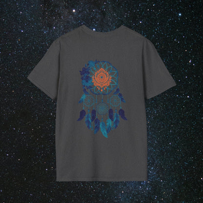 Cosmic Dream Walker - Women's Softstyle T - Shirt - MindLight Apparel - Cosmic Dream Walker - Women's Softstyle T - Shirt - Sky - S - 