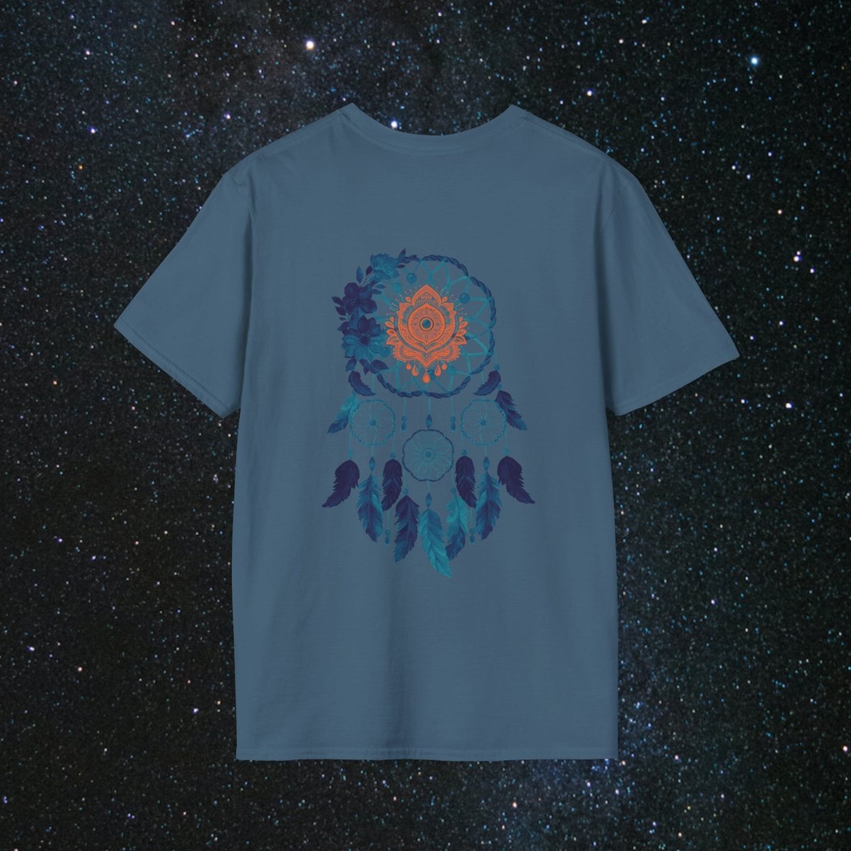 Cosmic Dream Walker - Women's Softstyle T - Shirt - MindLight Apparel - Cosmic Dream Walker - Women's Softstyle T - Shirt - Sky - S - 