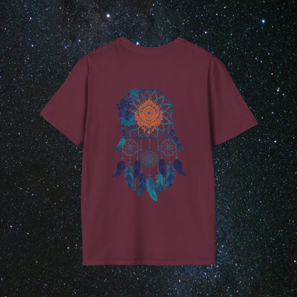 Cosmic Dream Walker - Women's Softstyle T - Shirt - MindLight Apparel - Cosmic Dream Walker - Women's Softstyle T - Shirt - Sky - S - 