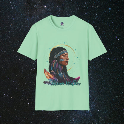 Cosmic Dream Walker - Women's Softstyle T - Shirt - MindLight Apparel - Cosmic Dream Walker - Women's Softstyle T - Shirt - Mint Green - S - 