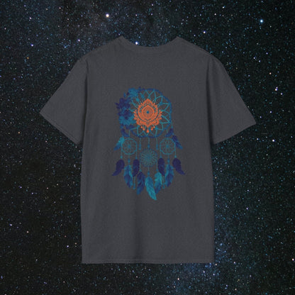 Cosmic Dream Walker - Women's Softstyle T - Shirt - MindLight Apparel - Cosmic Dream Walker - Women's Softstyle T - Shirt - Sky - S - 