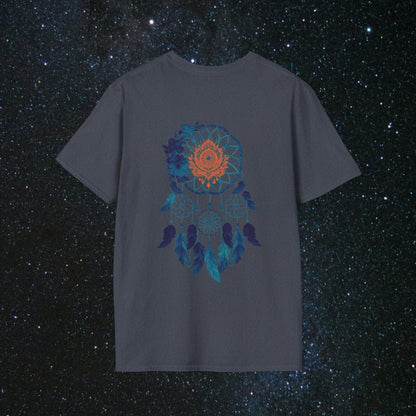 Cosmic Dream Walker - Women's Softstyle T - Shirt - MindLight Apparel - Cosmic Dream Walker - Women's Softstyle T - Shirt - Sky - S - 