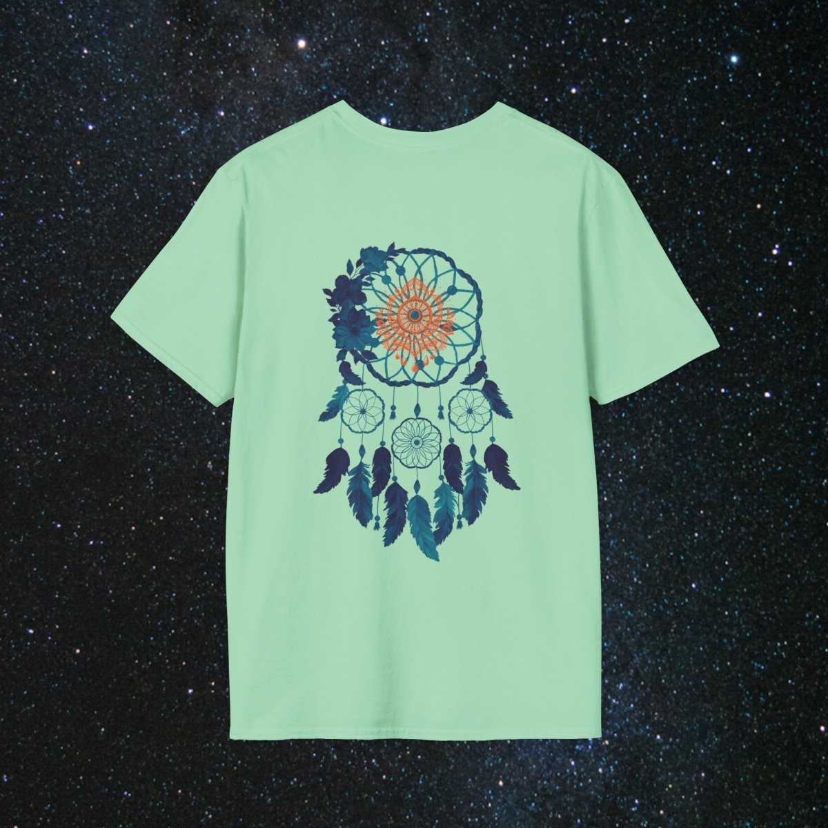 Cosmic Dream Walker - Women's Softstyle T - Shirt - MindLight Apparel - Cosmic Dream Walker - Women's Softstyle T - Shirt - Sky - S - 
