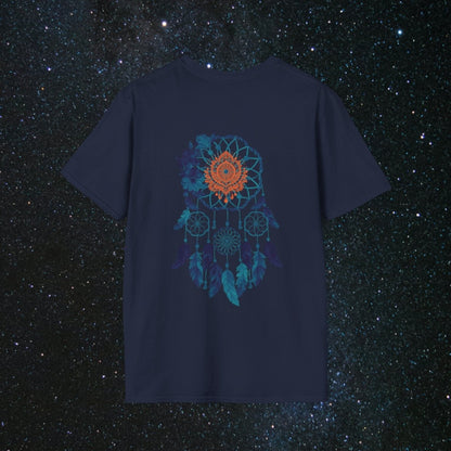 Cosmic Dream Walker - Women's Softstyle T - Shirt - MindLight Apparel - Cosmic Dream Walker - Women's Softstyle T - Shirt - Sky - S - 