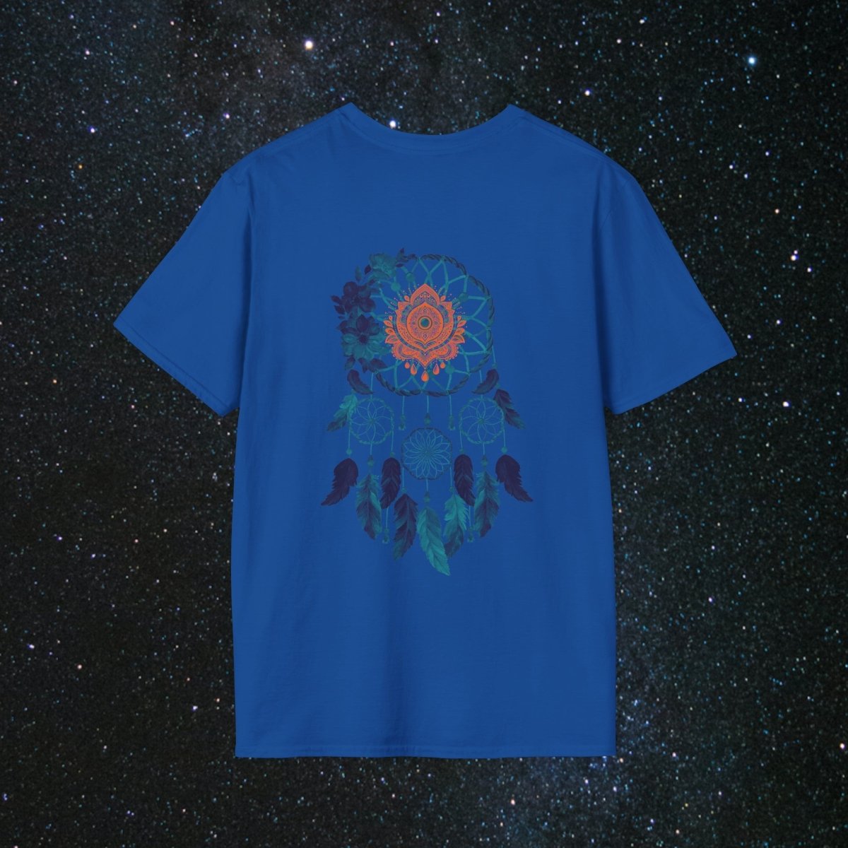 Cosmic Dream Walker - Women's Softstyle T - Shirt - MindLight Apparel - Cosmic Dream Walker - Women's Softstyle T - Shirt - Sky - S - 
