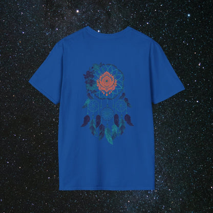 Cosmic Dream Walker - Women's Softstyle T - Shirt - MindLight Apparel - Cosmic Dream Walker - Women's Softstyle T - Shirt - Sky - S - 