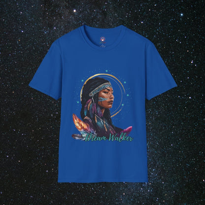 Cosmic Dream Walker - Women's Softstyle T - Shirt - MindLight Apparel - Cosmic Dream Walker - Women's Softstyle T - Shirt - Royal - 4XL - 