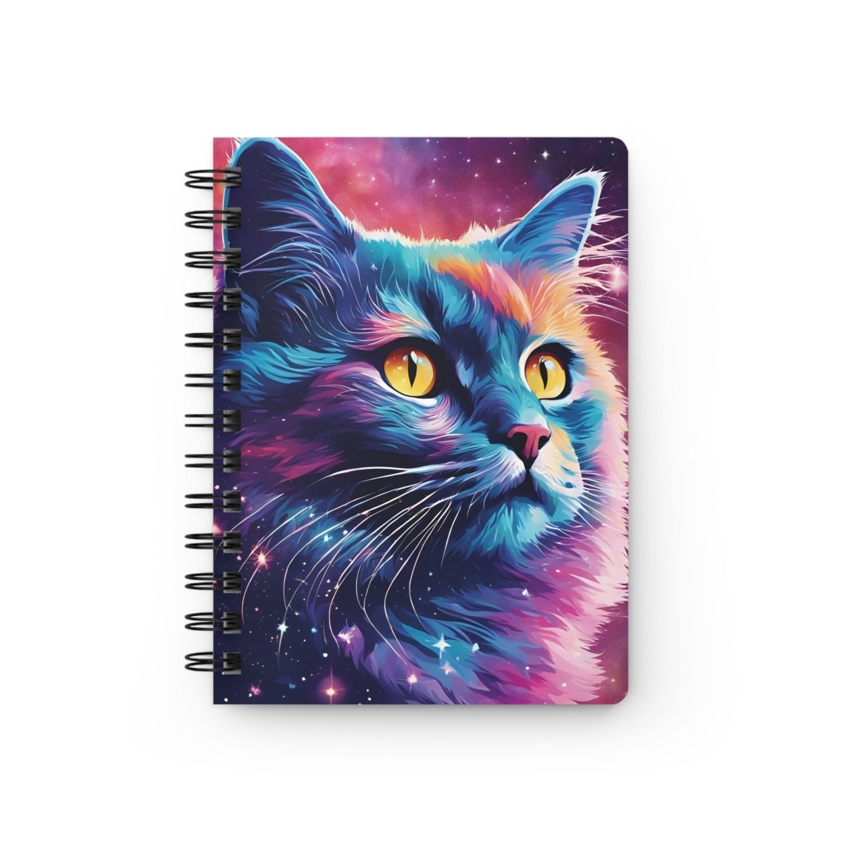 Cosmic Kitty Spiral Notebook - MindLight Apparel - Cosmic Kitty Spiral Notebook - One Size - 