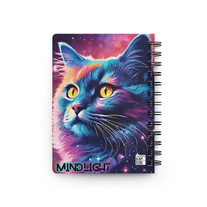 Cosmic Kitty Spiral Notebook - MindLight Apparel - Cosmic Kitty Spiral Notebook - One Size - 