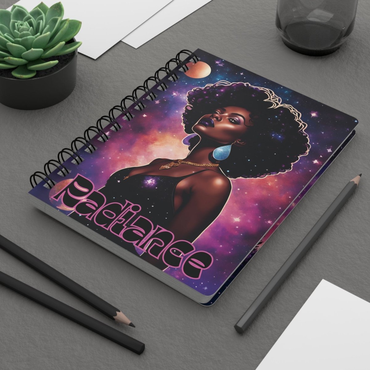 Cosmic Radiance Spiral Notebook - MindLight Apparel - Cosmic Radiance Spiral Notebook - One Size - 