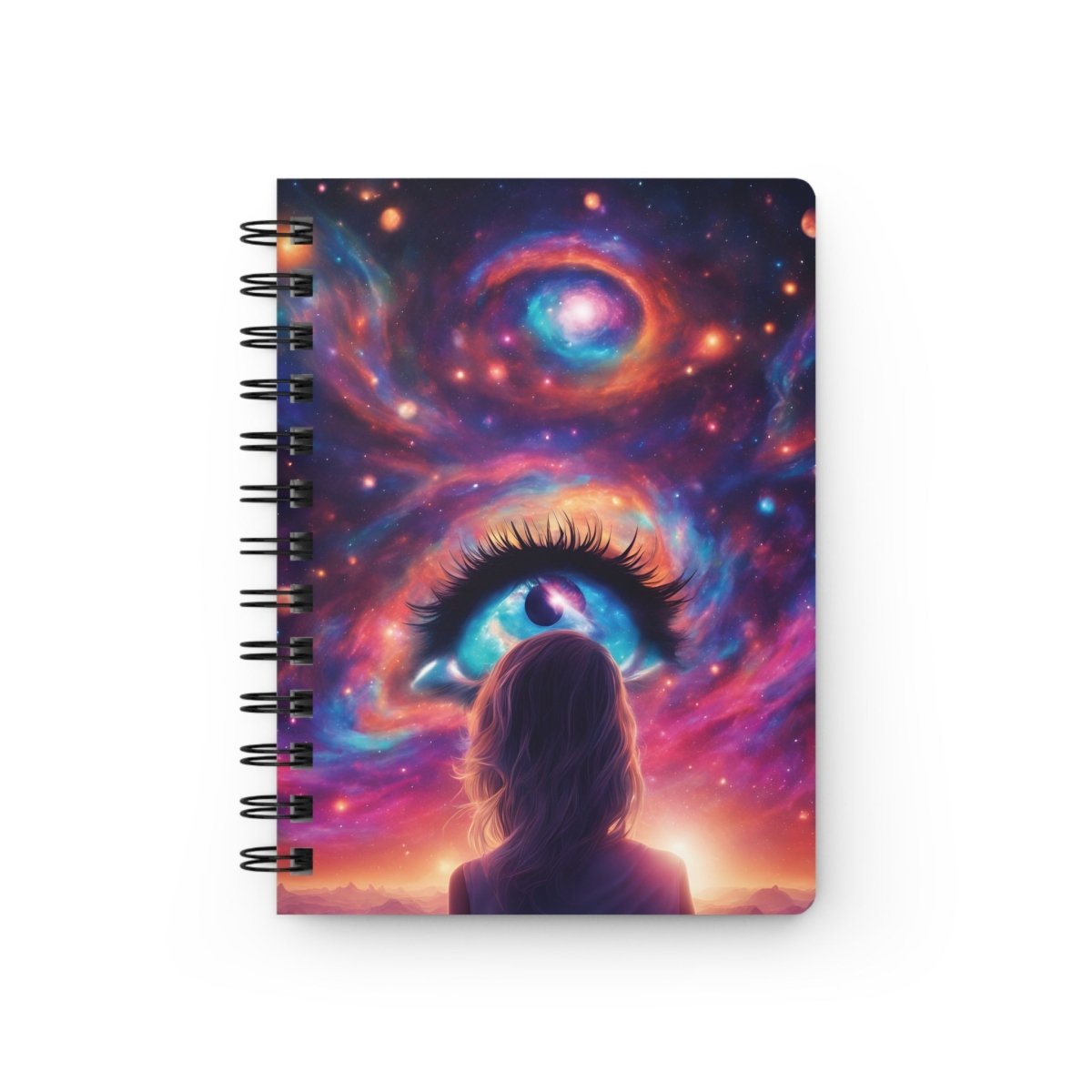 Divine Reflections - Watcher Spiral Notebook - MindLight Apparel - Divine Reflections - Watcher Spiral Notebook - One Size - 