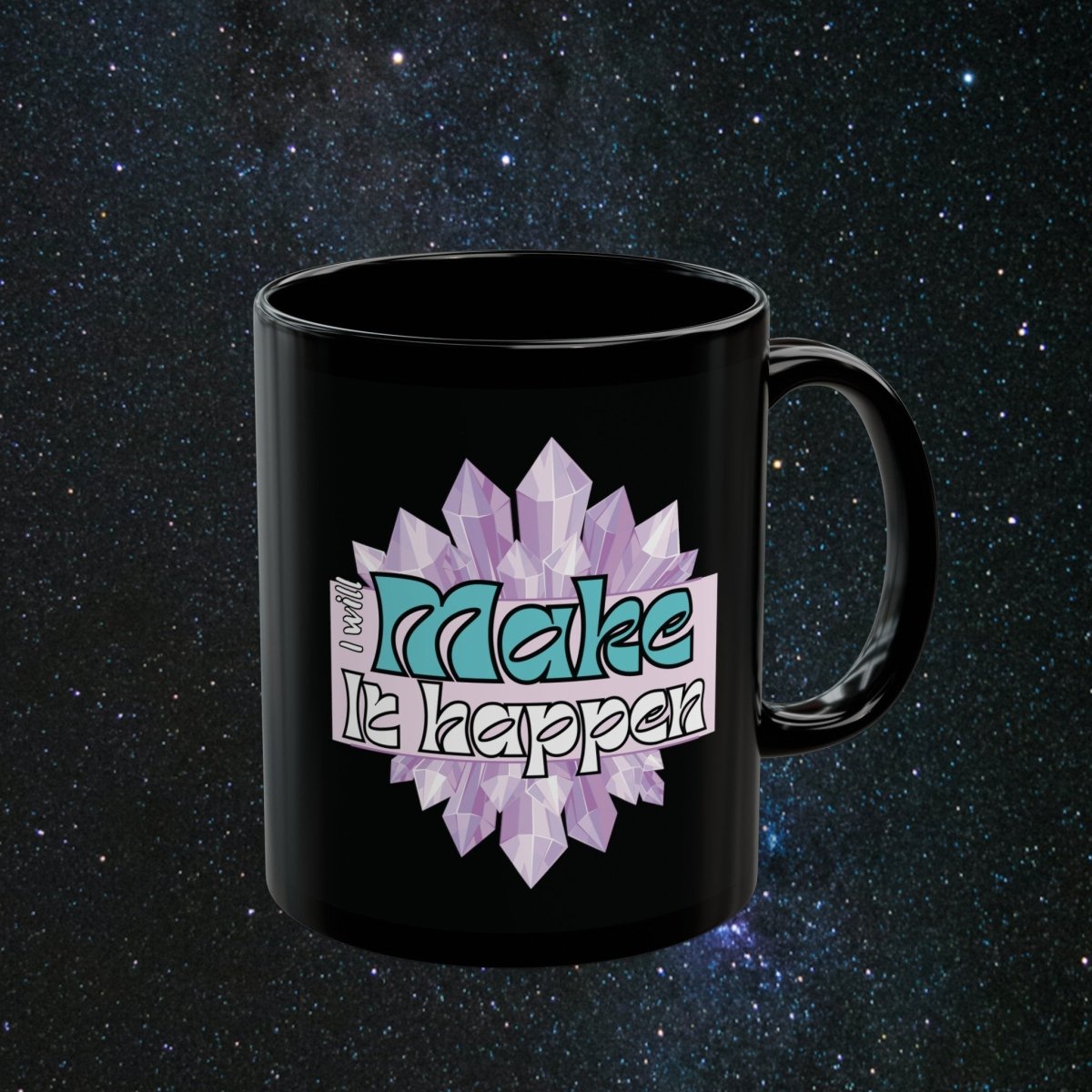 Dream to Reality Black Mug - MindLight Apparel - Dream to Reality Black Mug - 11oz - -