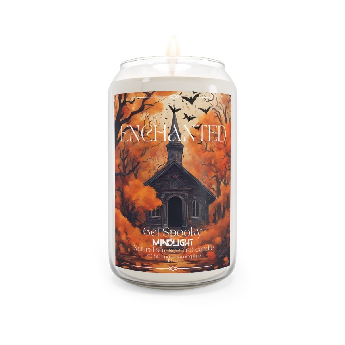 Enchanted Autumn Sanctuary Scented Candle, 13.75oz - MindLight Apparel - Enchanted Autumn Sanctuary Scented Candle, 13.75oz - Comfort Spice - 13.75oz -