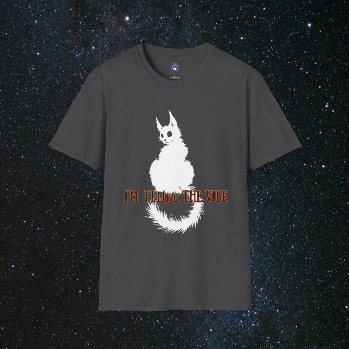 Feline The Vibe Unisex Softstyle T - Shirt - MindLight Apparel - Feline The Vibe Unisex Softstyle T - Shirt - Dark Heather - XS - 