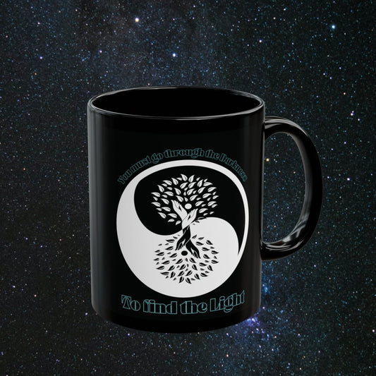 Find The Light Black Mug - MindLight Apparel - Find The Light Black Mug - 11oz - 