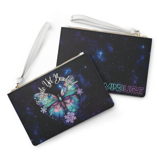 Fragile Yet Beautiful Clutch Bag - MindLight Apparel - Fragile Yet Beautiful Clutch Bag - One size - -