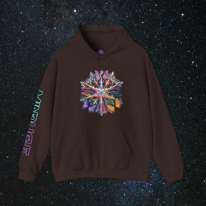 Fragile Yet Beautiful - Vibrant Snowflake Women's Pullover Hoodie - MindLight Apparel - Fragile Yet Beautiful - Vibrant Snowflake Women's Pullover Hoodie - Dark Chocolate - S -