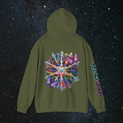 Fragile Yet Beautiful - Vibrant Snowflake Women's Pullover Hoodie - MindLight Apparel - Fragile Yet Beautiful - Vibrant Snowflake Women's Pullover Hoodie - Dark Chocolate - S -