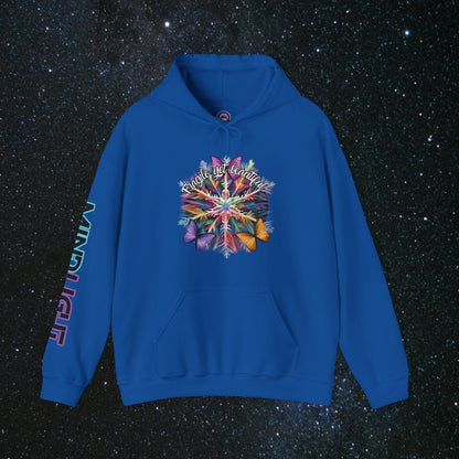 Fragile Yet Beautiful - Vibrant Snowflake Women's Pullover Hoodie - MindLight Apparel - Fragile Yet Beautiful - Vibrant Snowflake Women's Pullover Hoodie - Royal - S -