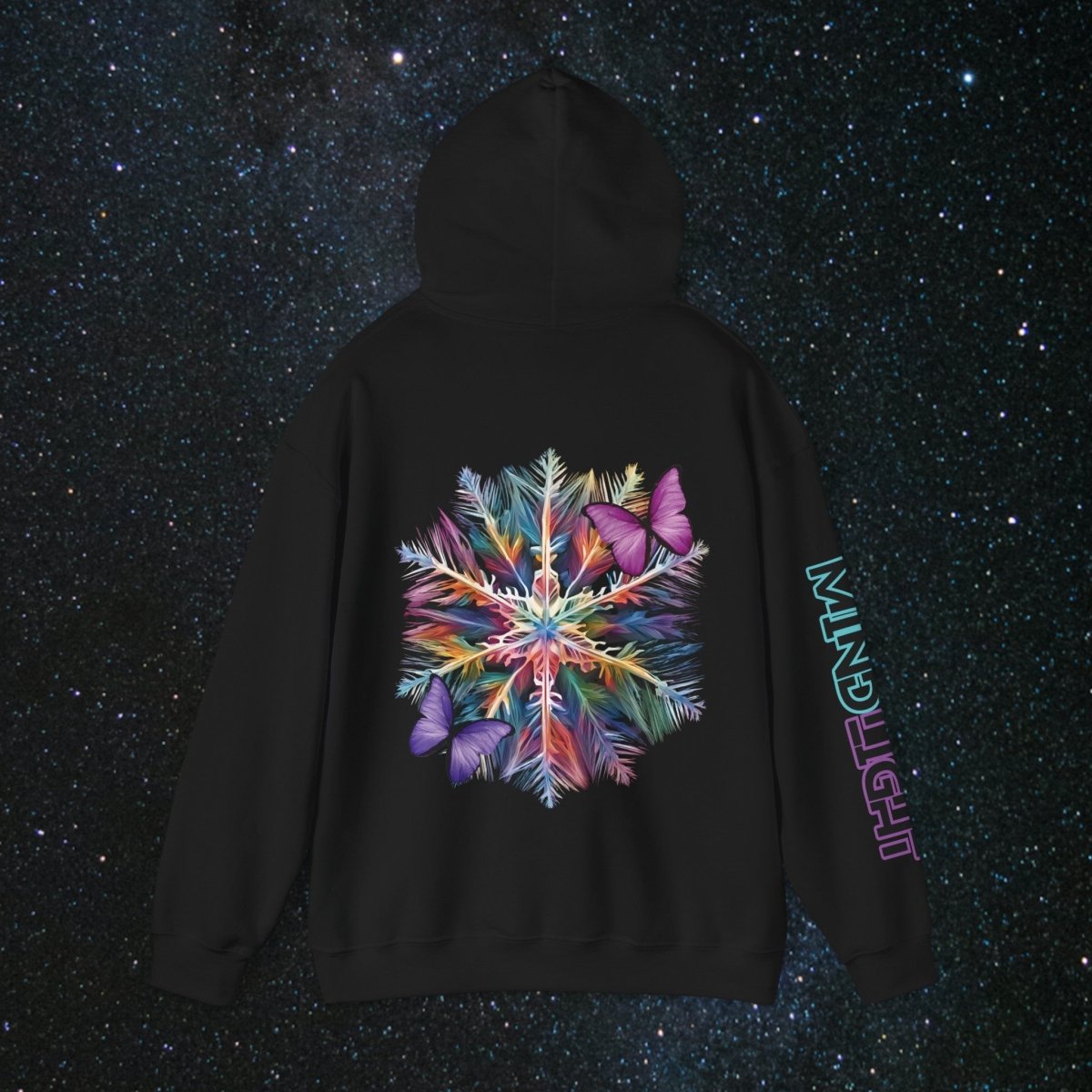 Fragile Yet Beautiful - Vibrant Snowflake Women's Pullover Hoodie - MindLight Apparel - Fragile Yet Beautiful - Vibrant Snowflake Women's Pullover Hoodie - Dark Chocolate - S -