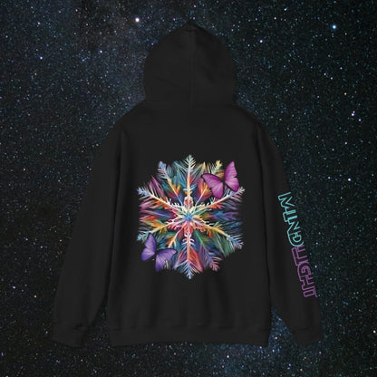 Fragile Yet Beautiful - Vibrant Snowflake Women's Pullover Hoodie - MindLight Apparel - Fragile Yet Beautiful - Vibrant Snowflake Women's Pullover Hoodie - Dark Chocolate - S -