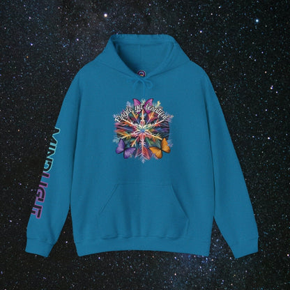 Fragile Yet Beautiful - Vibrant Snowflake Women's Pullover Hoodie - MindLight Apparel - Fragile Yet Beautiful - Vibrant Snowflake Women's Pullover Hoodie - Antique Sapphire - S -