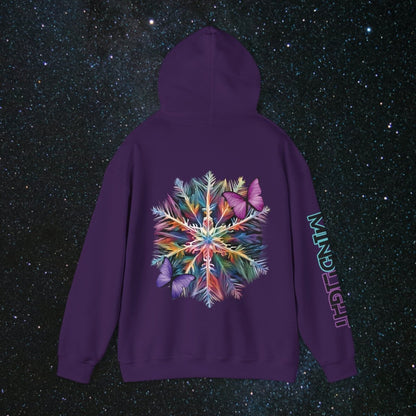 Fragile Yet Beautiful - Vibrant Snowflake Women's Pullover Hoodie - MindLight Apparel - Fragile Yet Beautiful - Vibrant Snowflake Women's Pullover Hoodie - Dark Chocolate - S -