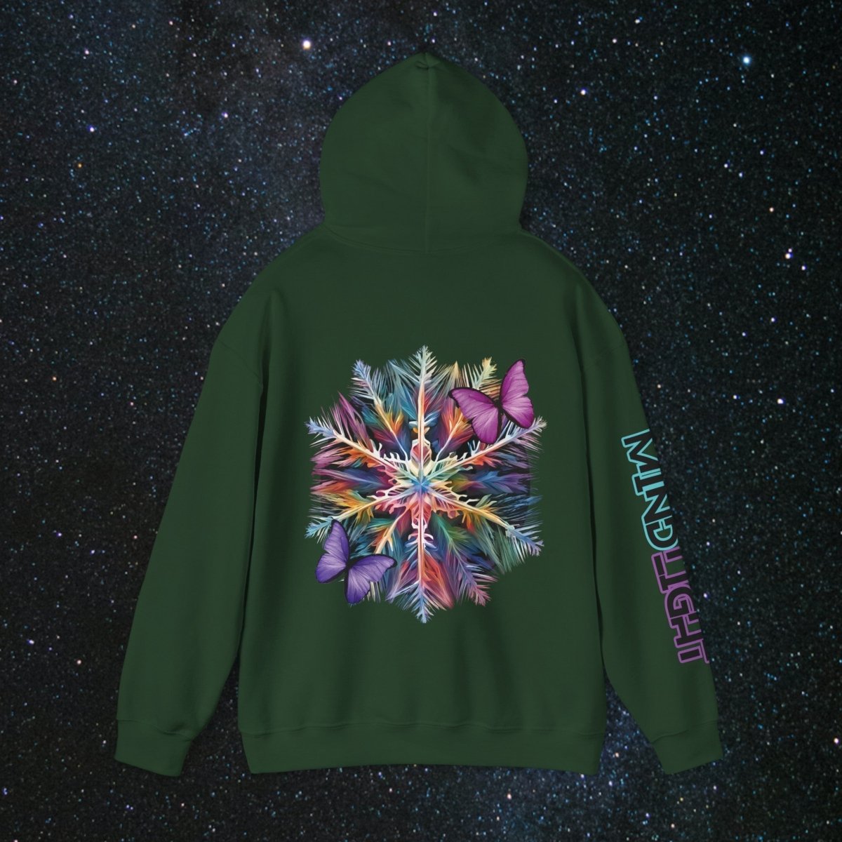 Fragile Yet Beautiful - Vibrant Snowflake Women's Pullover Hoodie - MindLight Apparel - Fragile Yet Beautiful - Vibrant Snowflake Women's Pullover Hoodie - Dark Chocolate - S -